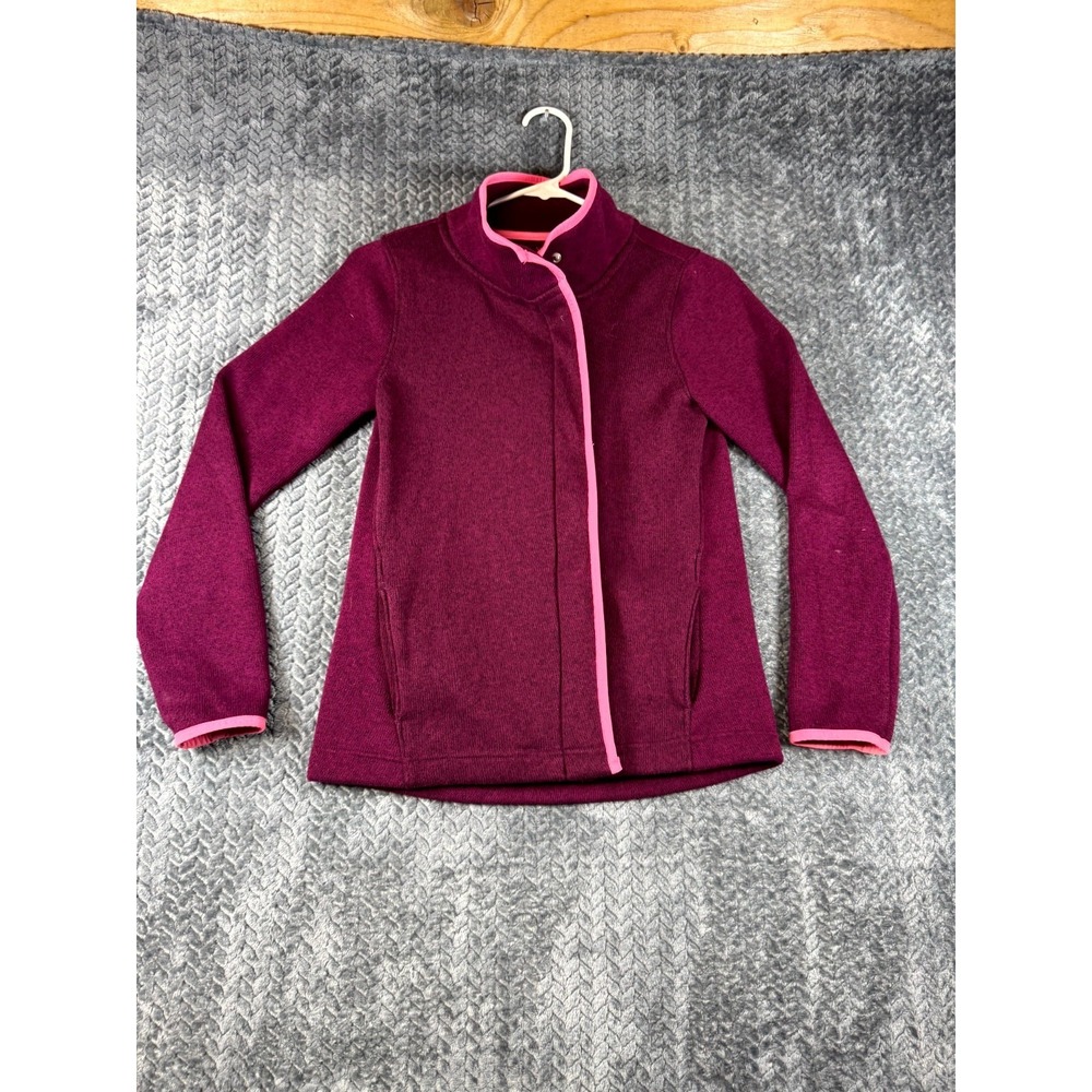 Old Navy Active Studio Wrap Jacket Girls L 10-12 Purple Long Sleeve Full Zip